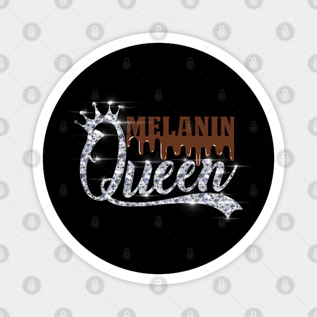 Melanin Queen African American Strong Black Female Magnet by PsychoDynamics